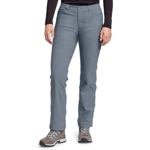 Eddie Bauer Women's‎ Rainier fleece Lined Pants Size 4 pants Gray/Blue - Picture 1 of 8